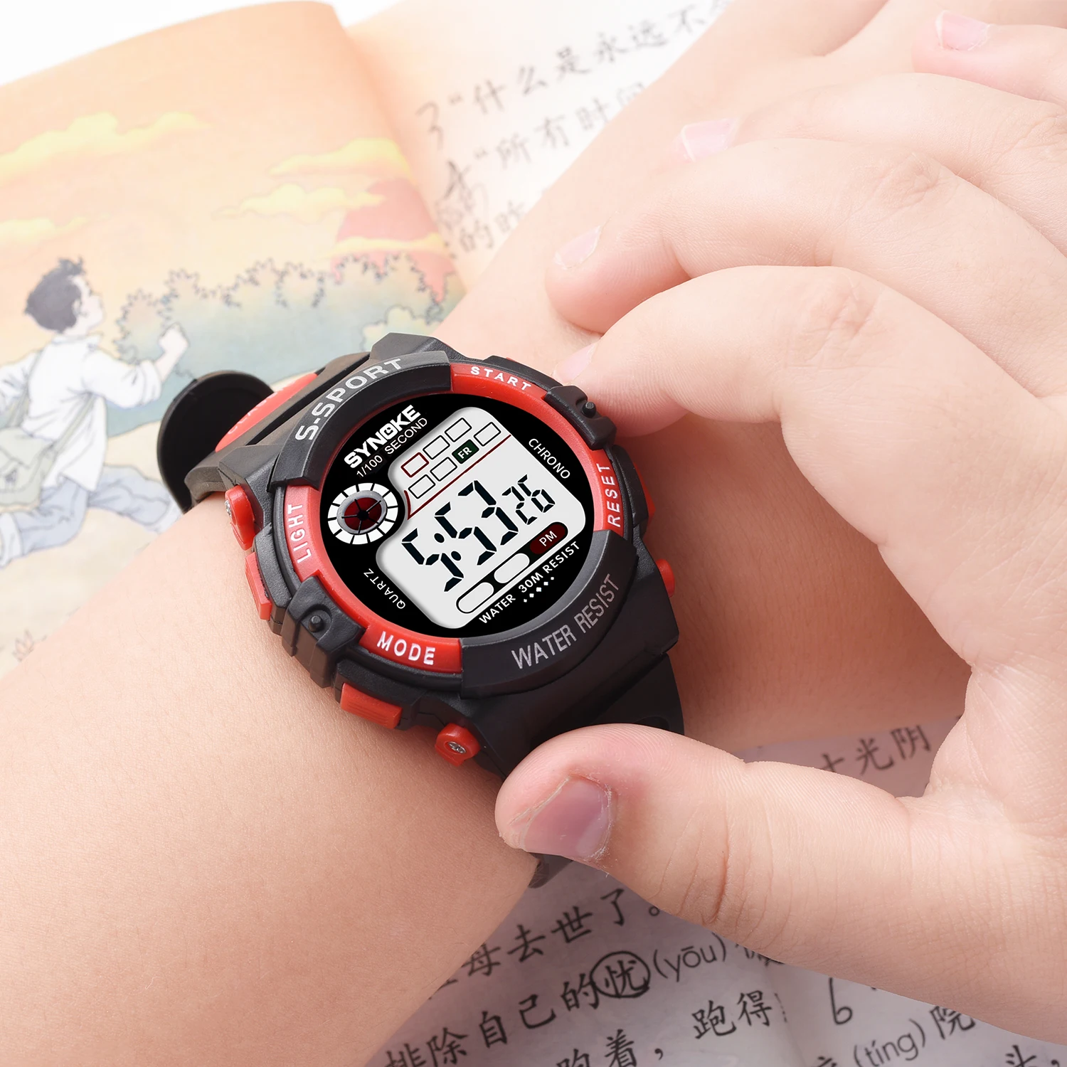 SYNOKE Children watch Digital Luxury kids waterproof Sport Watches Student Stop Wristwatch led Children's Electronic Clock reloj
SYNOKE Children watch Digital Luxury kids waterproof Sport Watches Student Stop Wristwatch led Children's Electronic Clock reloj