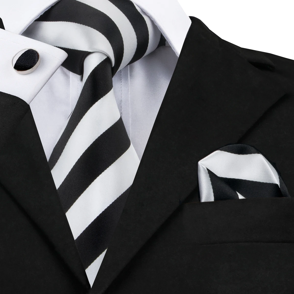 Hi-Tie Top Brand Mens Ties 3 Pcs Striped Neckties For Men Black/Blue/Purple Neckties Handkerchief Cufflinks Set Wedding Tie
Hi-Tie Top Brand Mens Ties 3 Pcs Striped Neckties For Men Black/Blue/Purple Neckties Handkerchief Cufflinks Set Wedding Tie