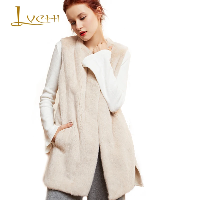 LVCHI 2019 Swan Velvet Mink Fur Coat Flare Sleeve Real Fur Vest Coat Women Thicken Loss Sashes Pocket Mink Fur Sleeveless Coats
LVCHI 2019 Swan Velvet Mink Fur Coat Flare Sleeve Real Fur Vest Coat Women Thicken Loss Sashes Pocket Mink Fur Sleeveless Coats