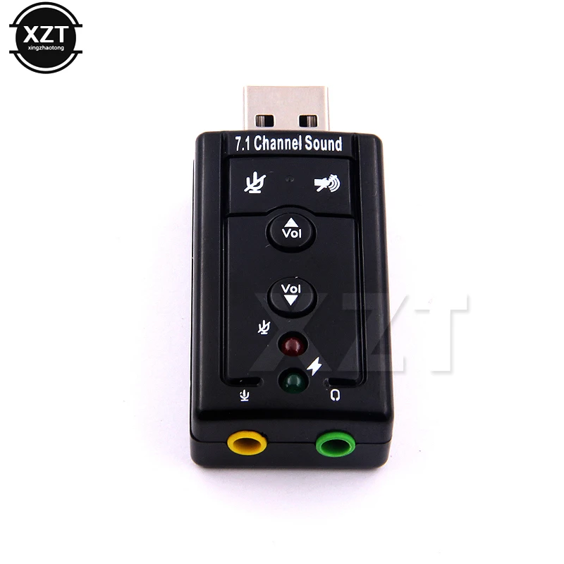 Новинка 7 1 внешняя звуковая карта USB к разъему 3 5 мм аудио адаптер для наушников