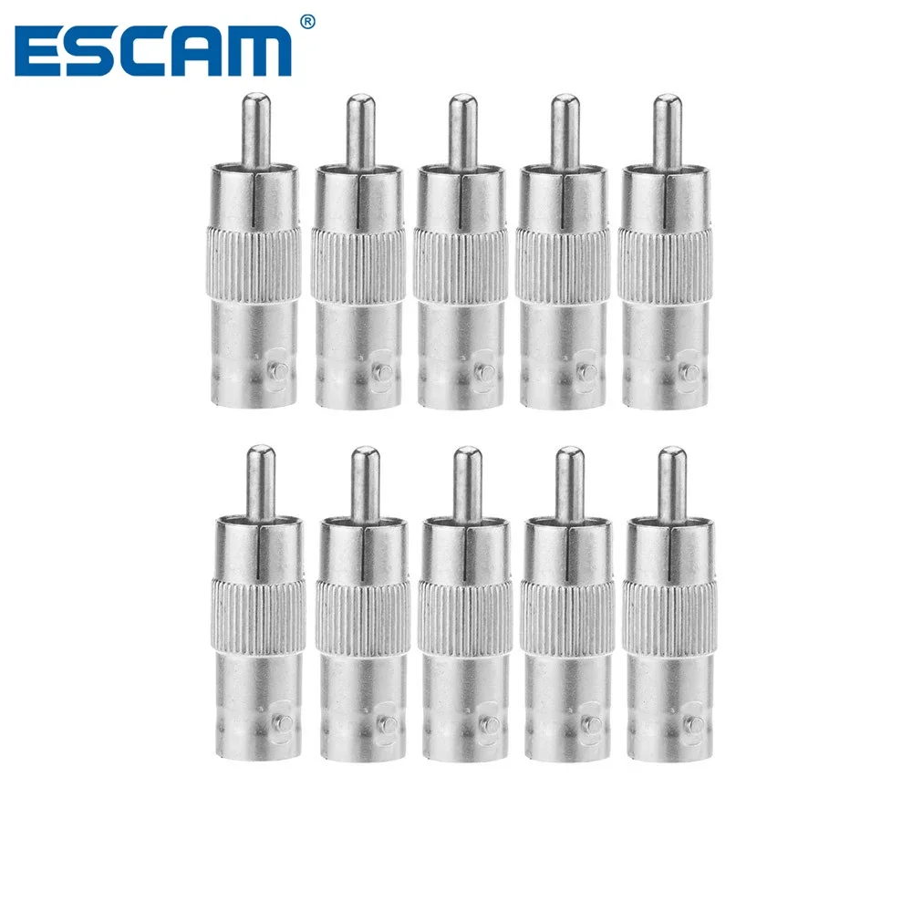 ESCAM 10PCS/LOT CCTV Cameras Accessories BNC Female Jack to RCA Male Plug Adapter For AHD TVI CVI 1080P Mini Camera
ESCAM 10PCS/LOT CCTV Cameras Accessories BNC Female Jack to RCA Male Plug Adapter For AHD TVI CVI 1080P Mini Camera