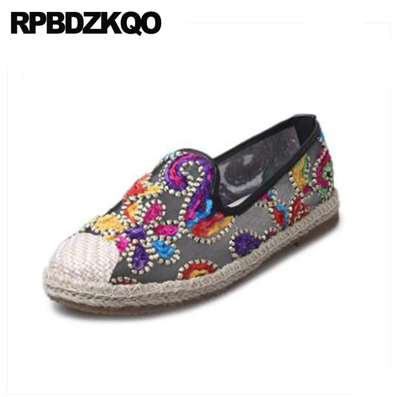 Women Hemp Breathable Embroidery Loafers Chinese Embroidered Shoes Slip On Ethnic Rope Flats Espadrilles Round Toe Mesh Retro
Women Hemp Breathable Embroidery Loafers Chinese Embroidered Shoes Slip On Ethnic Rope Flats Espadrilles Round Toe Mesh Retro