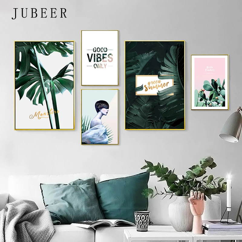 Green Leaf Canvas Painting Tropical Plant Posters On the Wall Cactus Posters And Prints for Living Room Decoration Pictures
Green Leaf Canvas Painting Tropical Plant Posters On the Wall Cactus Posters And Prints for Living Room Decoration Pictures