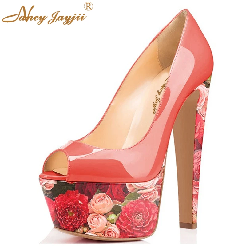 Nancyjayjii High Platform Floral Peep Toe Pumps Women’S Office Party Patent Leather Super High Chunky Heels Ladies Elegant Shoes
Nancyjayjii High Platform Floral Peep Toe Pumps Women’S Office Party Patent Leather Super High Chunky Heels Ladies Elegant Shoes
