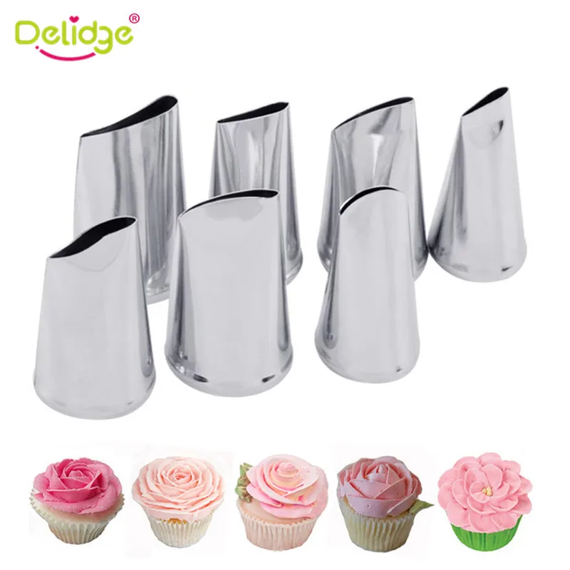 Delidge 7pcs/set Cake Decorating Tips Set Cream Icing Piping Fondant Rose Nozzle Pastry Tools Fondant Decorating Tools
Delidge 7pcs/set Cake Decorating Tips Set Cream Icing Piping Fondant Rose Nozzle Pastry Tools Fondant Decorating Tools