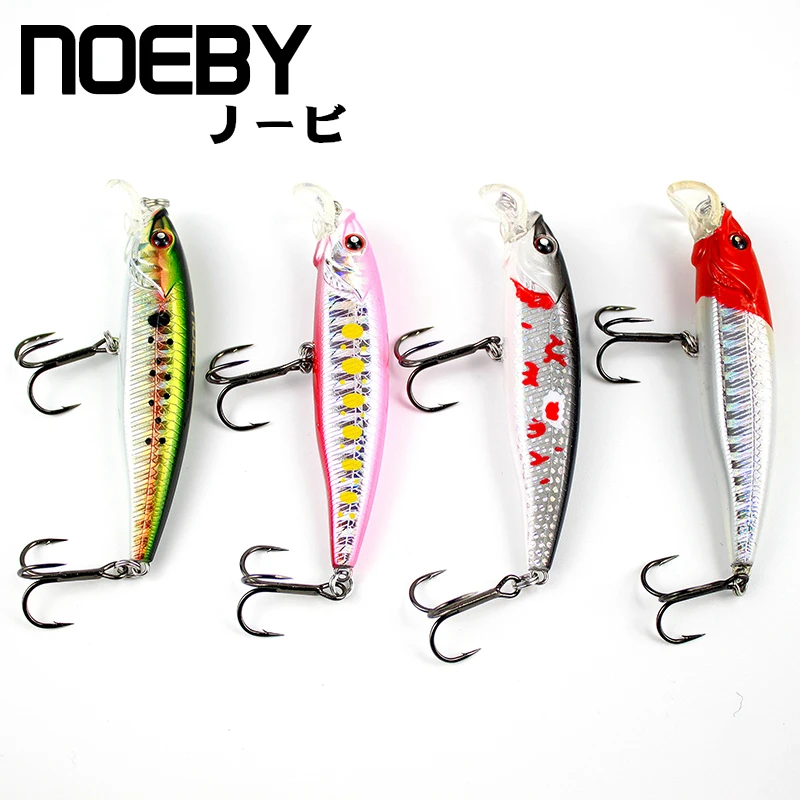 NOEBY Minnow приманки 70 мм 6 5g плавающая приманка для рыбалки глубина 0-1m VMC крючок