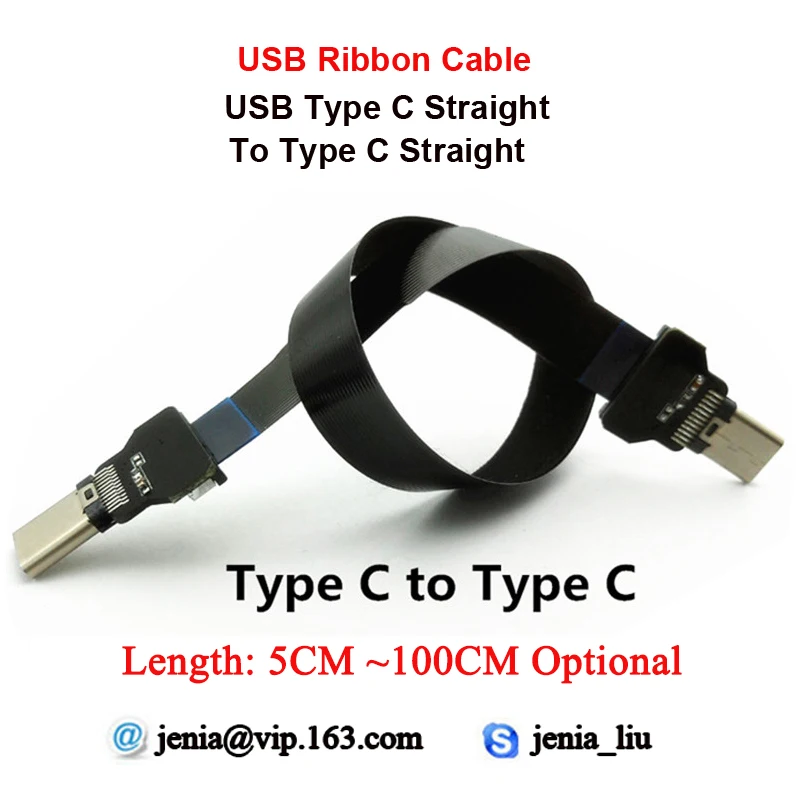 Тонкий USB-кабель 5-100 см, прямой штекер типа C на штекер, плоский ленточный кабель FFC
Тонкий USB-кабель 5-100 см, прямой штекер типа C на штекер, плоский ленточный кабель FFC