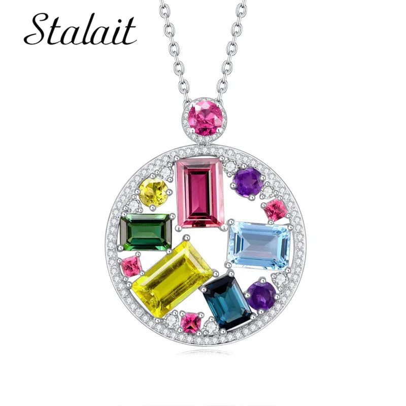 Gorgeous Silver Color Multicolor Square Drop Stellux Austrian Crystal Round Pendant Necklace For Women Luxury Jewelry
Gorgeous Silver Color Multicolor Square Drop Stellux Austrian Crystal Round Pendant Necklace For Women Luxury Jewelry