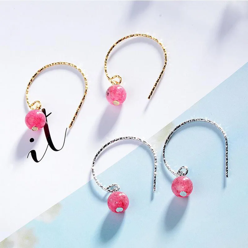 Women Fashion Gold Silver Color Pink Crysatl Bead Drop Circle Dangle Earrings For Girl Female Summer Earring Gift Jewelry EH292
Women Fashion Gold Silver Color Pink Crysatl Bead Drop Circle Dangle Earrings For Girl Female Summer Earring Gift Jewelry EH292