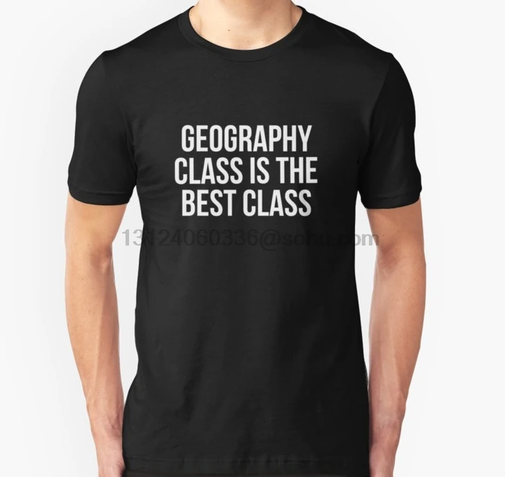 Мужская футболка с коротким рукавом класс geographia-это лучший круглым вырезом