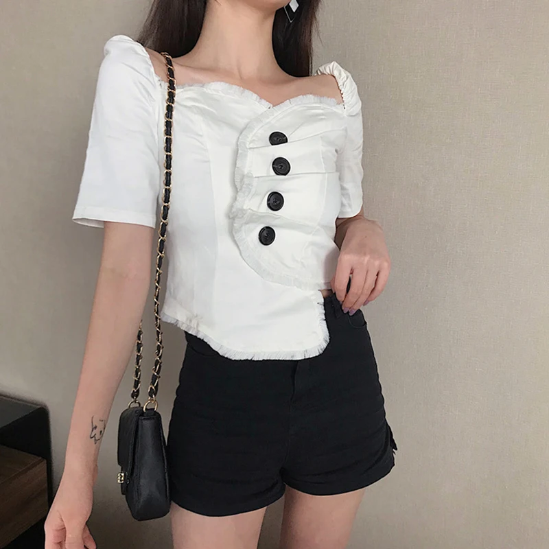 New arrival fashion high quality shirt female Korean OL comfortable sexy shirt asymmetrical white work style slim shirt
New arrival fashion high quality shirt female Korean OL comfortable sexy shirt asymmetrical white work style slim shirt