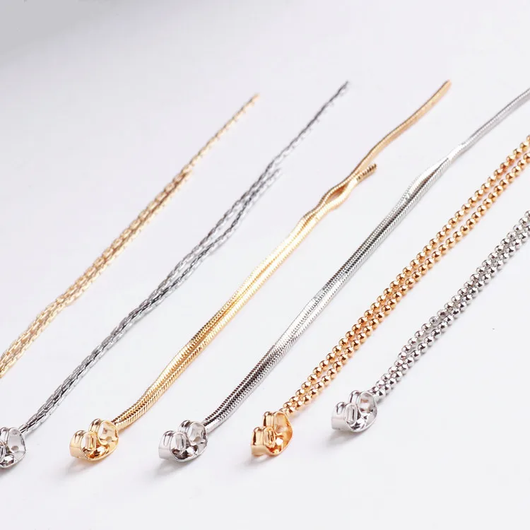 Ritoule DIY earring backs earrings copper chain Hook chain contracted fine chain tassel earring hang homemade jewelry materials
Ritoule DIY earring backs earrings copper chain Hook chain contracted fine chain tassel earring hang homemade jewelry materials