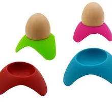 1PC Single Egg Seat Colorful Silicone Put The Egg Creative Food Grade Silicone Egg Cup Holder Resting Eggs Frame Seat OK 0516
