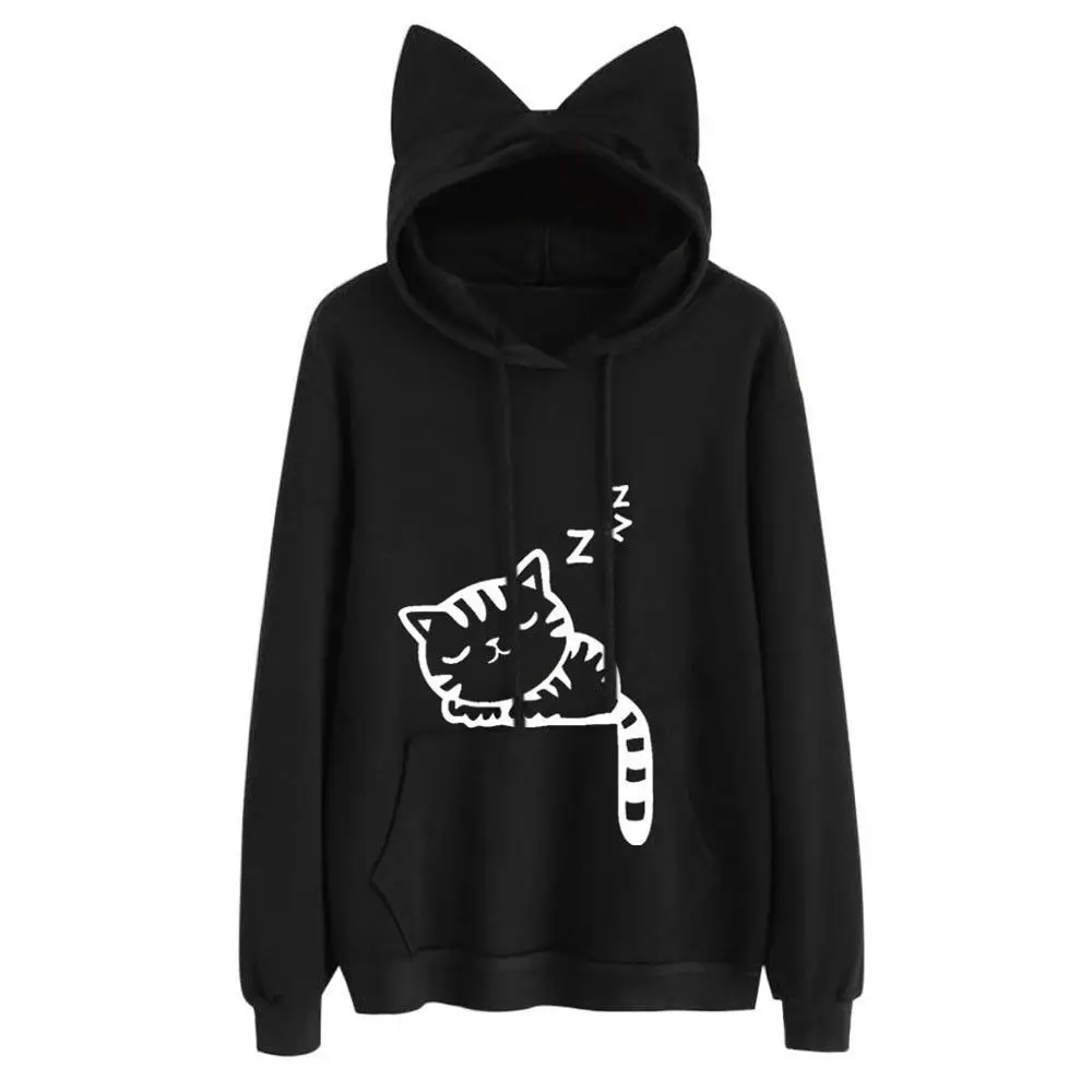 Kawaii Cat Printed Sweatshirt Women arrival Patchwork long Sleeved Cat Ears Hoodie Hooded Pullover Top
Kawaii Cat Printed Sweatshirt Women arrival Patchwork long Sleeved Cat Ears Hoodie Hooded Pullover Top
