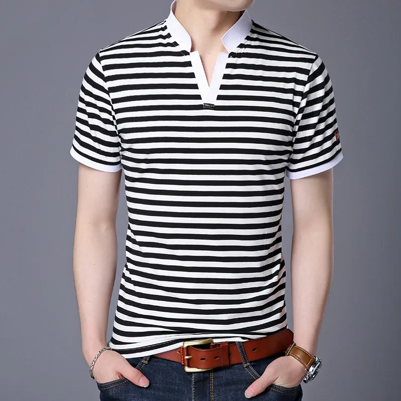 Summer New Mens Striped Polo Shirts V Neck Short Sleeve Fashion Casual Polo Shirt Slim Fit Cotton Soft High Quality Male
Summer New Mens Striped Polo Shirts V Neck Short Sleeve Fashion Casual Polo Shirt Slim Fit Cotton Soft High Quality Male