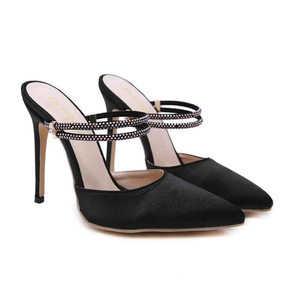 Fashion Pointed Shallow Black Women's Sandals Half Slippers 2020 Sexy Summer Footwear New Arrival High Heels Women's Shoes
Fashion Pointed Shallow Black Women's Sandals Half Slippers 2020 Sexy Summer Footwear New Arrival High Heels Women's Shoes