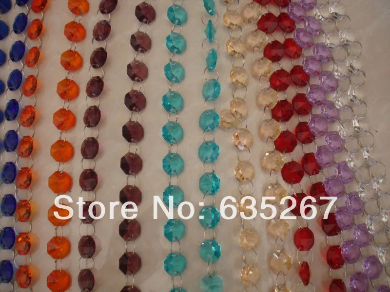 100Meters/Lot Crystal mixed color garland strand 14mm octagon bead chain for Wedding & Christmas party event Decoration
100Meters/Lot Crystal mixed color garland strand 14mm octagon bead chain for Wedding & Christmas party event Decoration