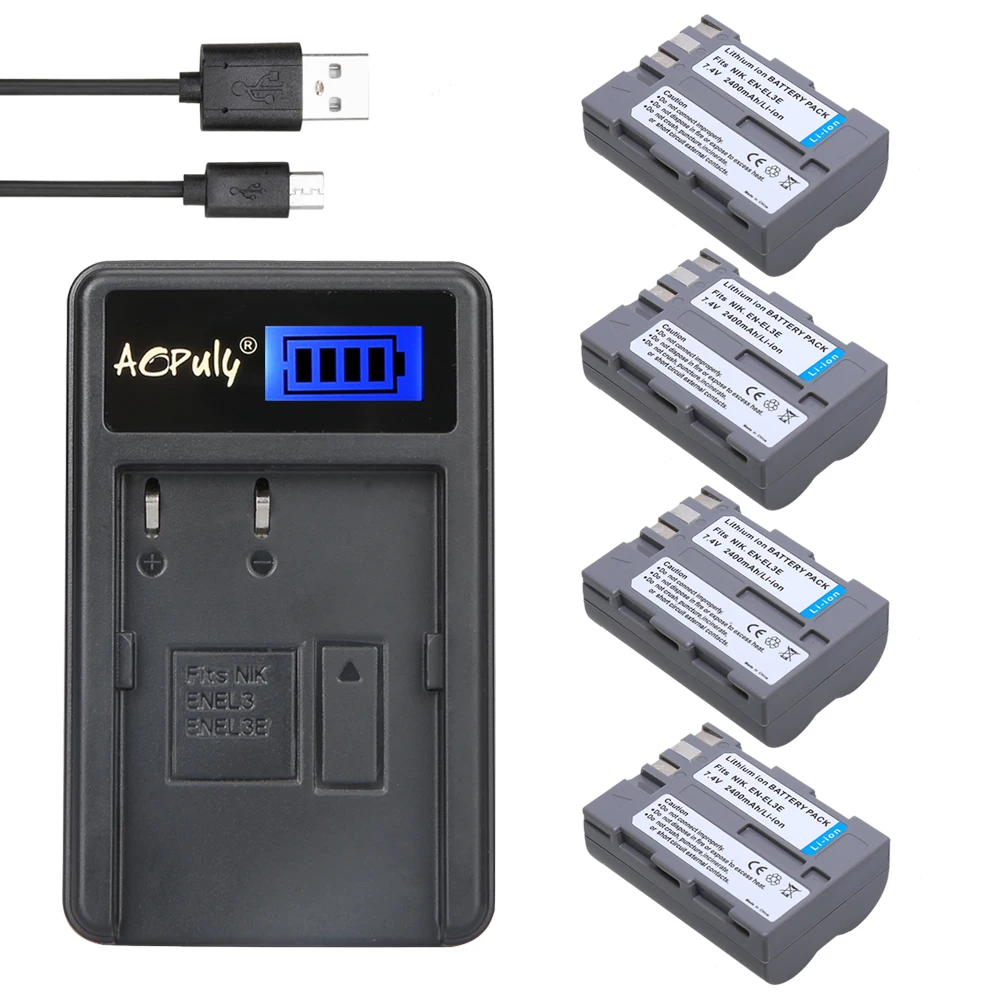 4x bateria EN-EL3A EN-EL3E EN EL3E EL3A ENEL3E battery + LCD USB Charger for Nikon D300S D300 D100 D200 D700 D70S D80 D90 D50
4x bateria EN-EL3A EN-EL3E EN EL3E EL3A ENEL3E battery + LCD USB Charger for Nikon D300S D300 D100 D200 D700 D70S D80 D90 D50