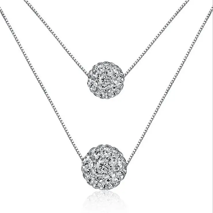 Hot sell fashion shiny Shambhala crystal ball (8+10mm) women 925 sterling silver ladies`pendant necklaces box chain gift cheap
Hot sell fashion shiny Shambhala crystal ball (8+10mm) women 925 sterling silver ladies`pendant necklaces box chain gift cheap