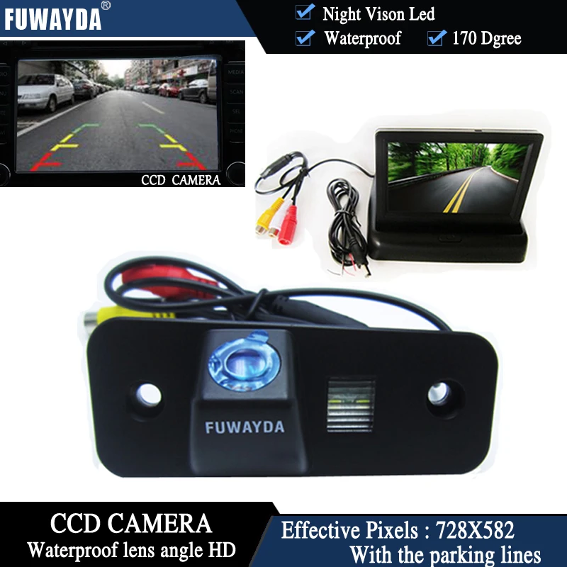 FUWAYDA Color CCD Chip Car Rear View Camera for Hyundai Santa Fe santafe | Azera + 4.3 Inch foldable LCD Monitor WATERPROOF
FUWAYDA Color CCD Chip Car Rear View Camera for Hyundai Santa Fe santafe | Azera + 4.3 Inch foldable LCD Monitor WATERPROOF