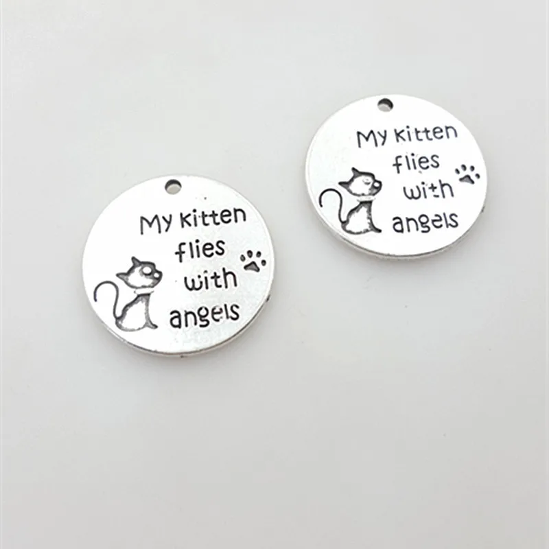 10 шт./лот 25 мм Античное серебряное покрытие с надписью my kitten cat charm round disc сообщений charms
10 шт./лот 25 мм Античное серебряное покрытие с надписью my kitten cat charm round disc сообщений charms