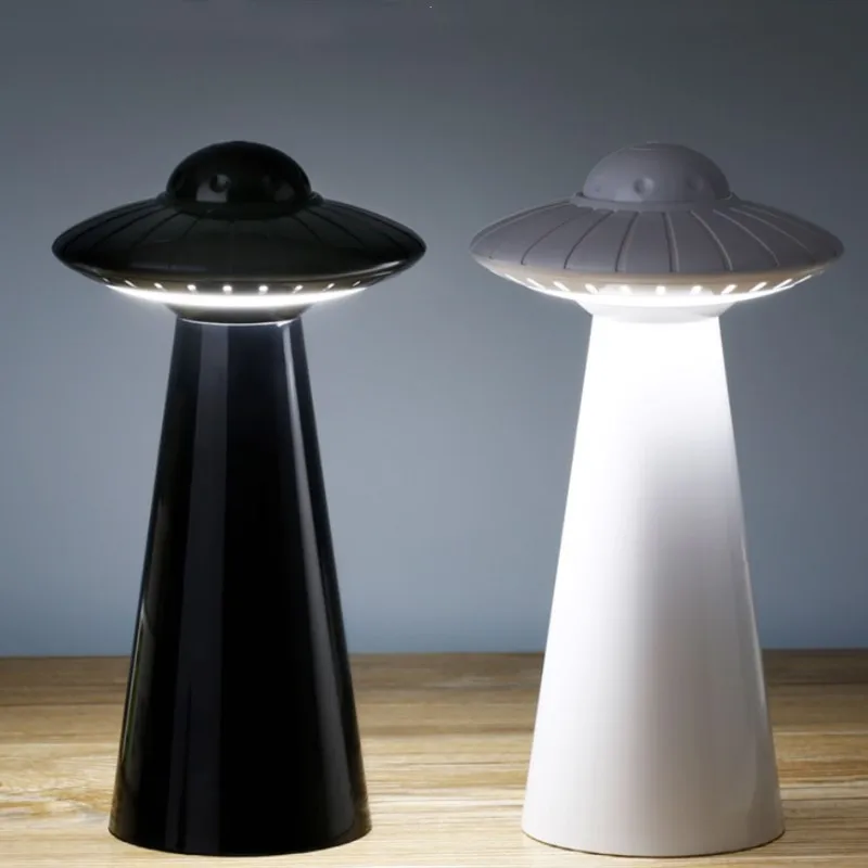 Светодиодная настольная лампа UFO с регулируемой яркостью USB перезаряжаемая для