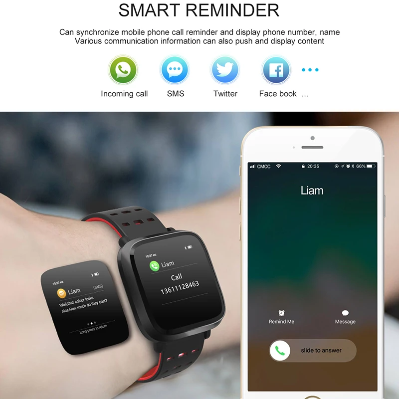 2019 Смарт Носимых устройств Bluetooth IP67 Водонепроницаемый часы с шагомером