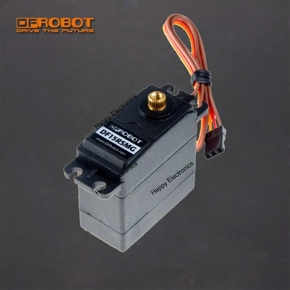Самый мощный Стандартный Серводвигатель DFRobot DF15RSMG с поворотом на 360 градусов 7 4 В
