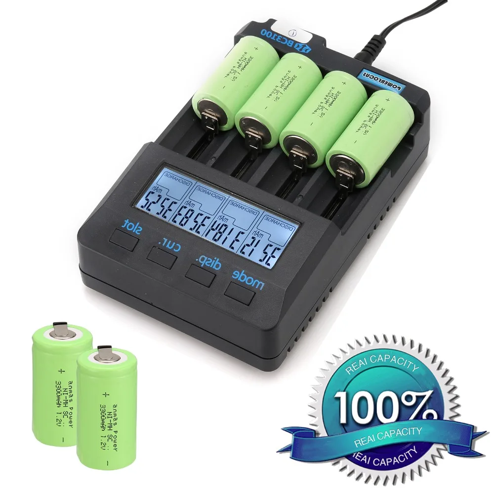 Новые товары! 24 шт. sub c SC батарея Ni-Cd аккумуляторная 56 g 3300mh с tab-зеленый цвет 4 25 см * 2