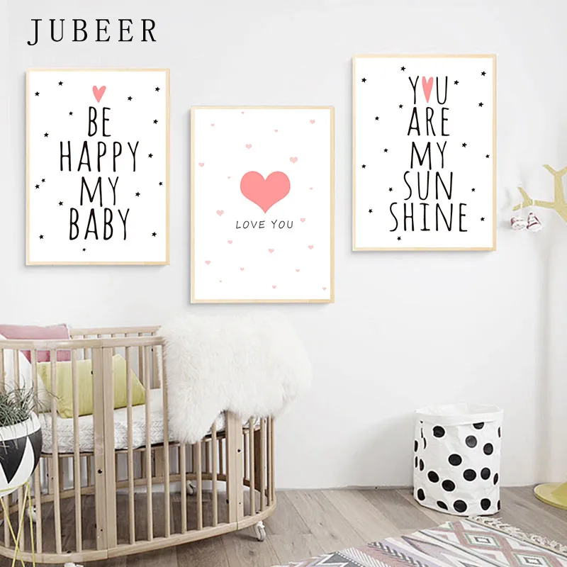 Scandinavian Style Poster Cute Baby Room Nursery Wall Art Children Decorative Canvas Painting for Kids Home Decor Love
Scandinavian Style Poster Cute Baby Room Nursery Wall Art Children Decorative Canvas Painting for Kids Home Decor Love