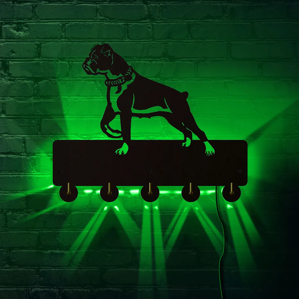 С изображением собак боксеров Стены Двери животных пальто одежда Ключ вешалка