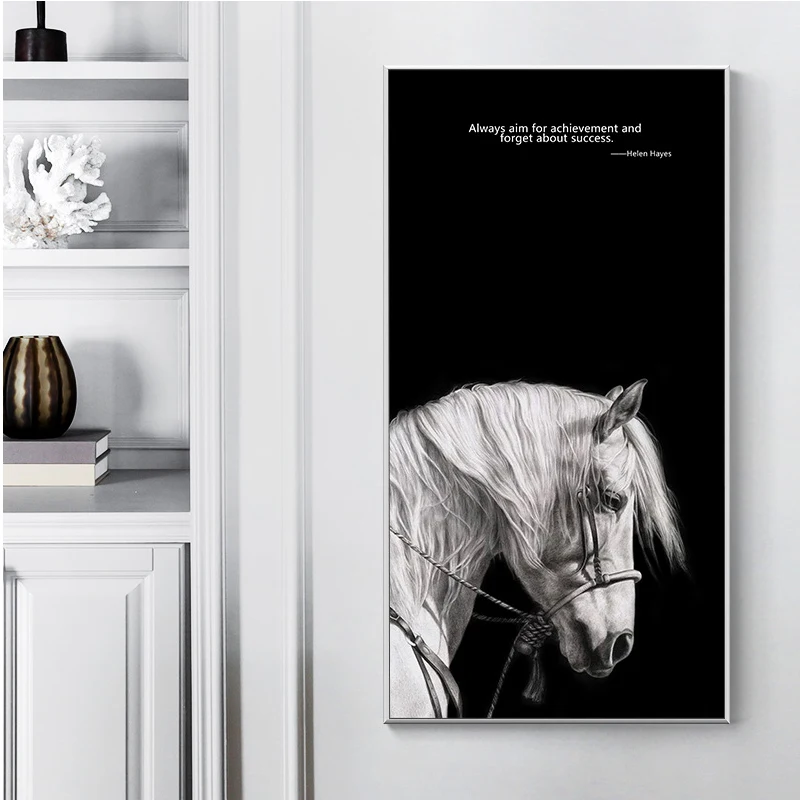 Nordic Minimalist Black n White Horses With Quote Canvas Painting Posters n Print wall Art Picture For Living Room Bedroom Aisle
Nordic Minimalist Black n White Horses With Quote Canvas Painting Posters n Print wall Art Picture For Living Room Bedroom Aisle