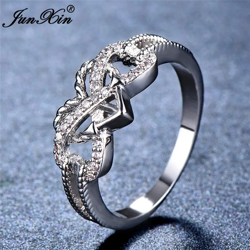 JUNXIN Female Infinity Heart Ring Fashion Silver Color Jewelry Zircon Stone Ring Vintage Wedding Rings For Women
JUNXIN Female Infinity Heart Ring Fashion Silver Color Jewelry Zircon Stone Ring Vintage Wedding Rings For Women