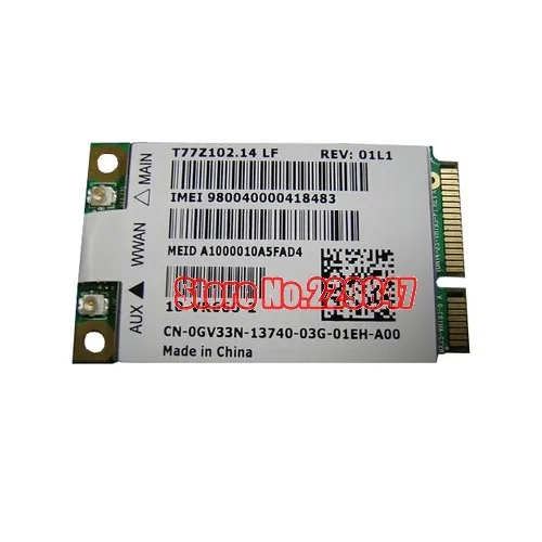 Разблокированная беспроводная карта GSM / GPRS UMTS HSD(U)PA для Dell DW 5620 DW5620 GOBI2000 UN2420 3G WWAN |