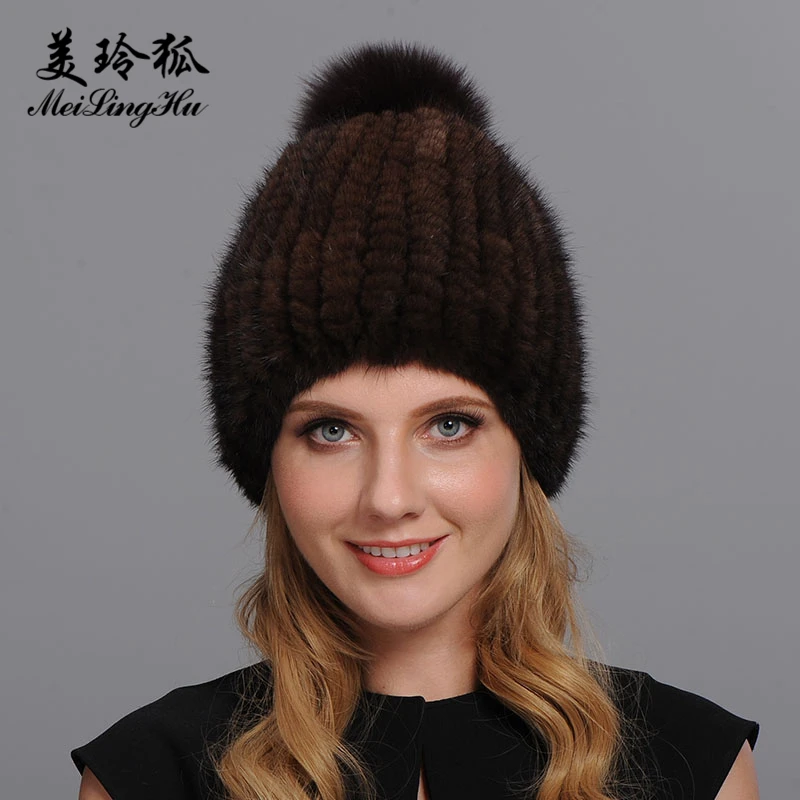 New Real Mink and Fox Fur Hat for Russian Women Winter Warm Knitted Mink Fur Hats Beanie Cap Fur Pom Pineapple Hat for Girls
New Real Mink and Fox Fur Hat for Russian Women Winter Warm Knitted Mink Fur Hats Beanie Cap Fur Pom Pineapple Hat for Girls