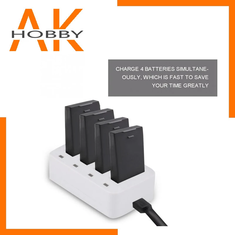 Battery Charger USB 4 in1 Multi Battery Charging Hub for Tello Mini Drone 1100mAh Intelligent Flight Battery Charging Hub
Battery Charger USB 4 in1 Multi Battery Charging Hub for Tello Mini Drone 1100mAh Intelligent Flight Battery Charging Hub