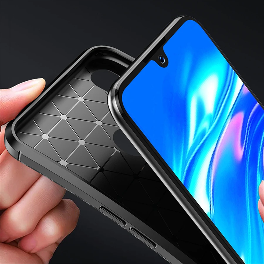 Для Huawei 8s Чехол Мягкий Силиконовый ТПУ углеродное волокно текстурированный