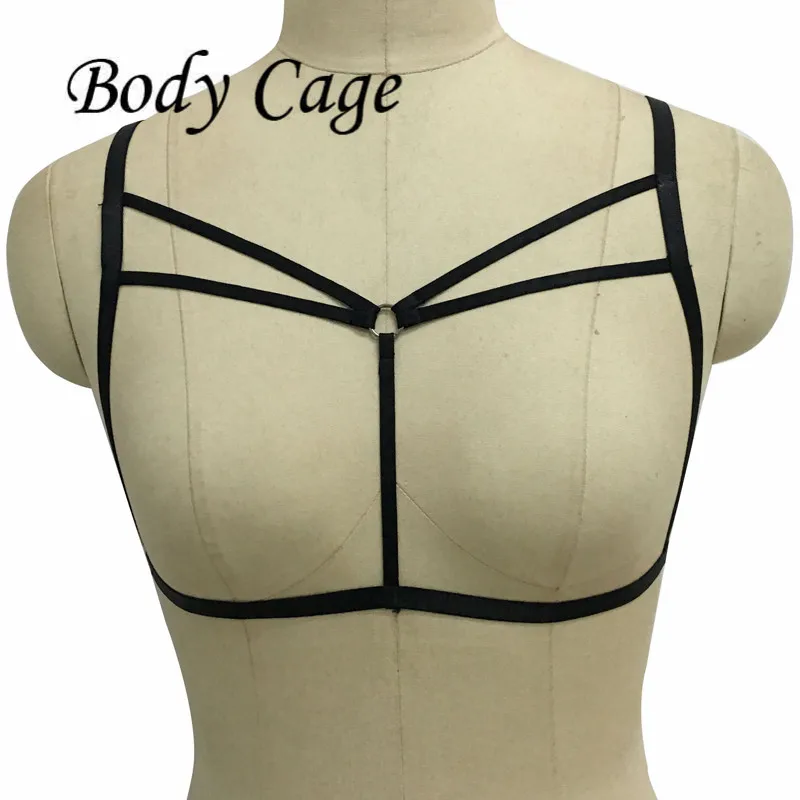 new body cage Bra Straps Backless Garters Elastic gothic dress Strappy Hollow Out Bustier crop top Sexy Harness underwear | Женская