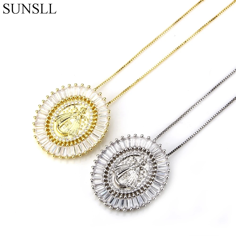 SUNSLL Gold/Silver Color Copper White Color Cubic Zirconia Oval Pendant Necklaces Women's Fashion Jewelry CZ Colar Feminina
SUNSLL Gold/Silver Color Copper White Color Cubic Zirconia Oval Pendant Necklaces Women's Fashion Jewelry CZ Colar Feminina