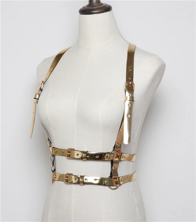 Punk metal O-ring Body Garters Leather belts High quality gold silver Bondage Cage Sculpting Harness Waist Belt Straps Suspender
Punk metal O-ring Body Garters Leather belts High quality gold silver Bondage Cage Sculpting Harness Waist Belt Straps Suspender