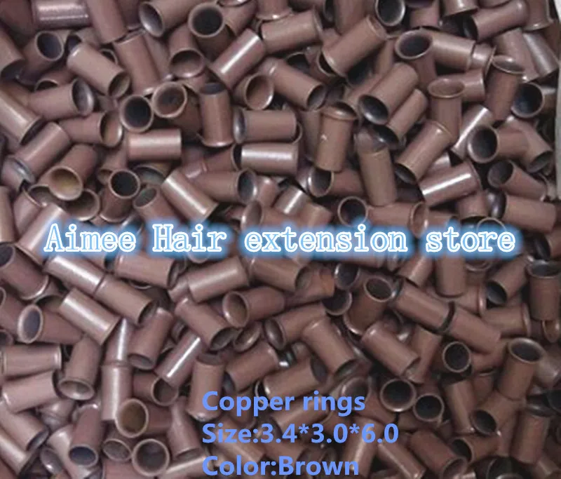 3.4*3.0*6.0mm5#Brown1000pcs/pack copper flared ring easily locks/copper tube micro link/ring /bead for i tip hair extension
3.4*3.0*6.0mm5#Brown1000pcs/pack copper flared ring easily locks/copper tube micro link/ring /bead for i tip hair extension