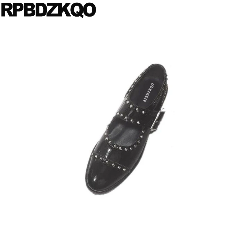 Spring Autumn Flats Round Toe Metal Black Rivet Genuine Leather Ladies Cowhide Stud Designer Shoes Women Luxury 2021 Patent Drop
Spring Autumn Flats Round Toe Metal Black Rivet Genuine Leather Ladies Cowhide Stud Designer Shoes Women Luxury 2021 Patent Drop