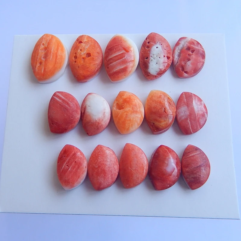 Wholesale 15 Pcs Natural Stone Freefrom Red Shell Cabochon Setting 15x11x5mm 12x8x4mm 12.7g Fashion Jewelry Accessories
Wholesale 15 Pcs Natural Stone Freefrom Red Shell Cabochon Setting 15x11x5mm 12x8x4mm 12.7g Fashion Jewelry Accessories