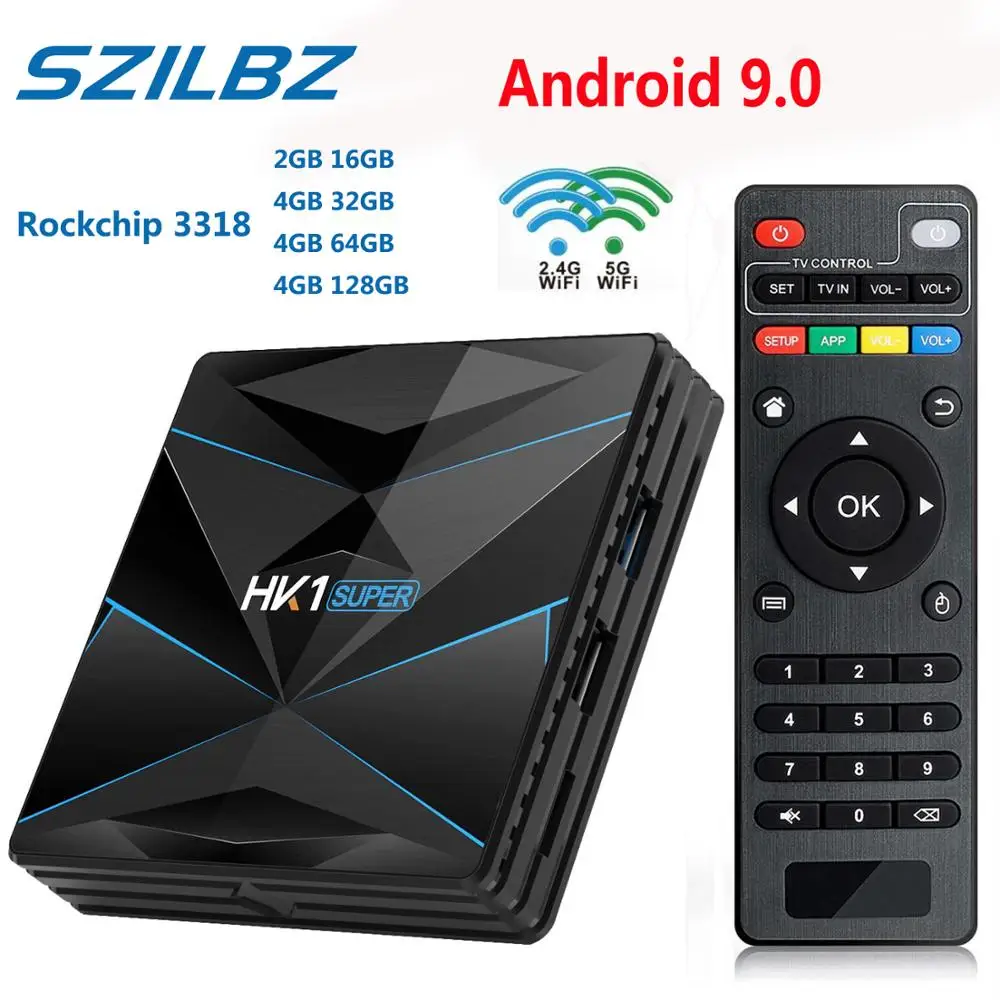 ТВ-приставка SZILBZ HK1 Super Android 9,0 RK3318 4 Гб RAM 128 ГБ ROM 2,4G 5G Dual WIFI BT4.0 USB 3,0 3D HDR 4K ТВ приставка
ТВ-приставка SZILBZ HK1 Super Android 9,0 RK3318 4 Гб RAM 128 ГБ ROM 2,4G 5G Dual WIFI BT4.0 USB 3,0 3D HDR 4K ТВ приставка