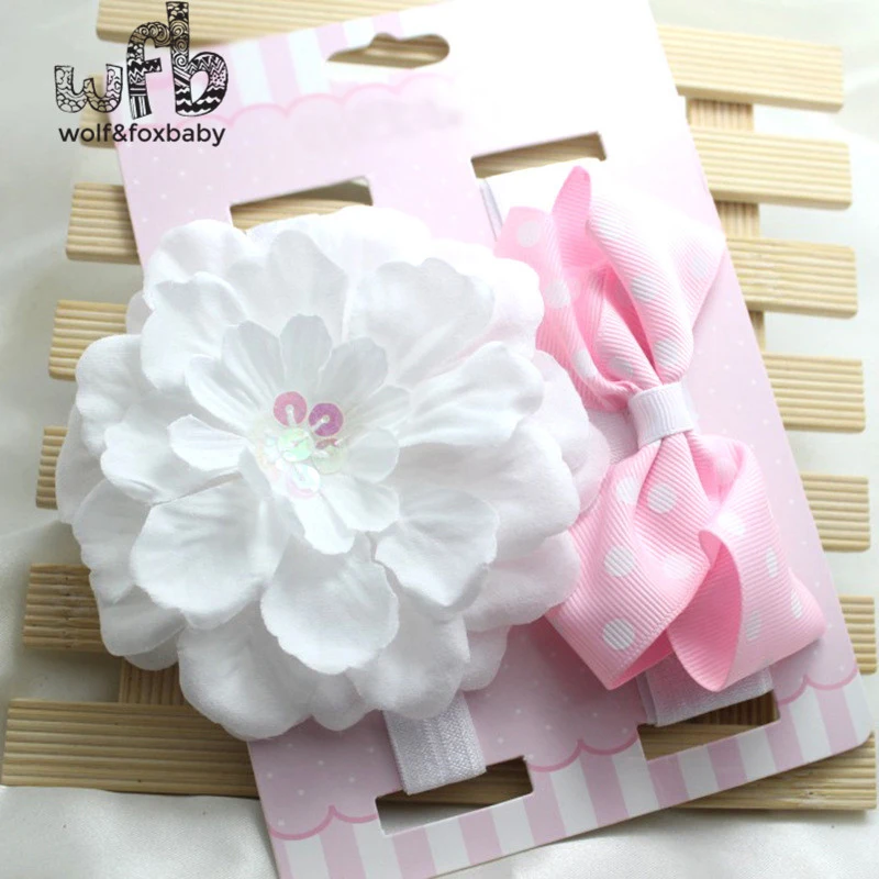 Retail 2pcs/pack Kids children Cute white floral + pink dot Bowknot hairband Hair Accessaries NEW 2014 free shipment
Retail 2pcs/pack Kids children Cute white floral + pink dot Bowknot hairband Hair Accessaries NEW 2014 free shipment