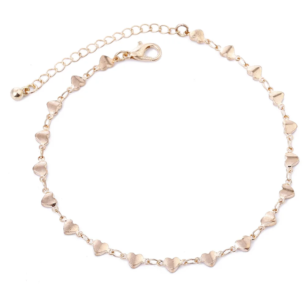 New Beach Heart Pendant Foot Chain Anklets Bohemian Simple Exquisite Gold Silver Anklet Bracelet for Women Jewelry
New Beach Heart Pendant Foot Chain Anklets Bohemian Simple Exquisite Gold Silver Anklet Bracelet for Women Jewelry