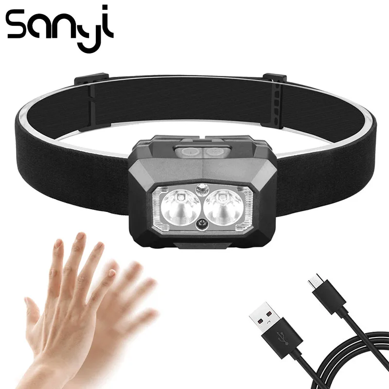 SANYI 3800LM Headlight Routine and Finger Induction Switch Headlamp Motion Sensor free Heads 6 Modes Built-in Battery Lamp
SANYI 3800LM Headlight Routine and Finger Induction Switch Headlamp Motion Sensor free Heads 6 Modes Built-in Battery Lamp