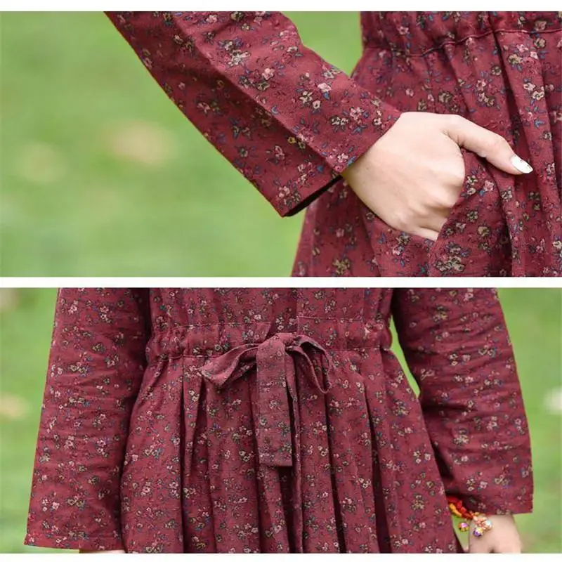 2020 New Spring Autumn Women Casual Sashes With Bow Long Sleeve Vintage Dresses Female Elegant Print Pleated O-Neck Vestidos H81
2020 New Spring Autumn Women Casual Sashes With Bow Long Sleeve Vintage Dresses Female Elegant Print Pleated O-Neck Vestidos H81