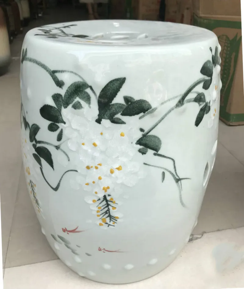 Jingdezhen Ceramic stool Hand-painted Purple Air East Round Drum stool Outdoor Balcony Bathroom home porcelain ceramic stool
Jingdezhen Ceramic stool Hand-painted Purple Air East Round Drum stool Outdoor Balcony Bathroom home porcelain ceramic stool