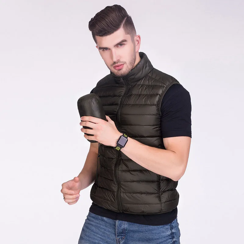 New arrival 2019 autumn winter ultra thin light weight down vests men stand collar down waistcoat plus size
New arrival 2019 autumn winter ultra thin light weight down vests men stand collar down waistcoat plus size